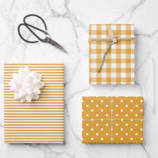 Mixed Patterns Marigold Stripes Gingham Polka Dot  Sheets