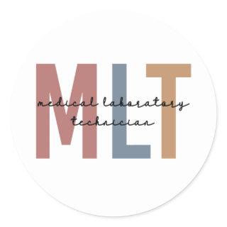 MLT Medical Laboratory Technician Medical Lab Tech Classic Round Sticker