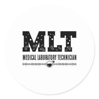 MLT Medical Laboratory Technician Science Lab Tech Classic Round Sticker