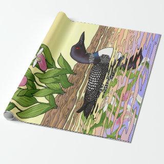 MN State Bird Flower Loon Lady Slipper