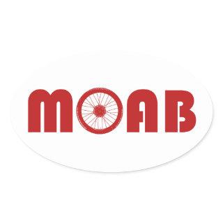 Moab (Bike Wheel) Oval Sticker