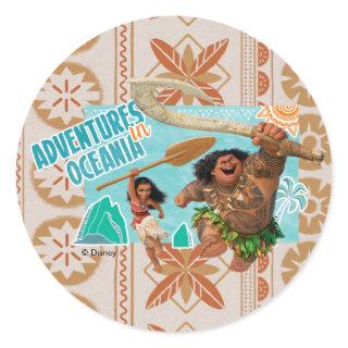 Moana | Adventures In Oceania Classic Round Sticker