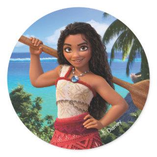 Moana Born to Voyage Classic Round Sticker