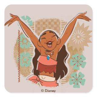 Moana | One With The Waves Square Sticker