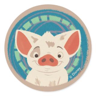 Moana | Pua The Pig Classic Round Sticker