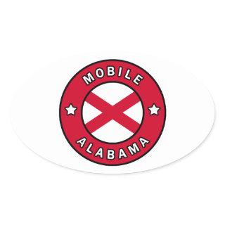 Mobile Alabama Oval Sticker