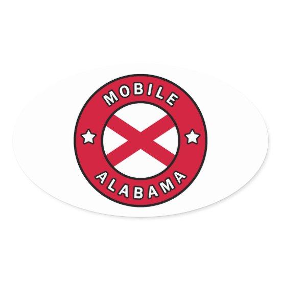 Mobile Alabama Oval Sticker