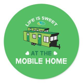 Mobile Homes | Static Caravans | New Home | Retire Classic Round Sticker