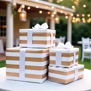 Mocha Mousse Beige and White Stripes Color A47B67