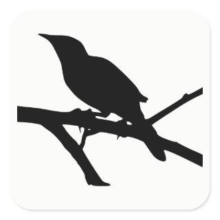 Mockingbird Silhouette Square Sticker