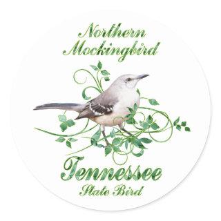 Mockingbird Tennessee State Bird Classic Round Sticker