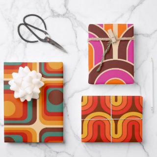 Mod 1970s Retro Style Geometric Design  Sheets