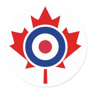Mod Canada Curling Hockey Target Roundel Classic Round Sticker