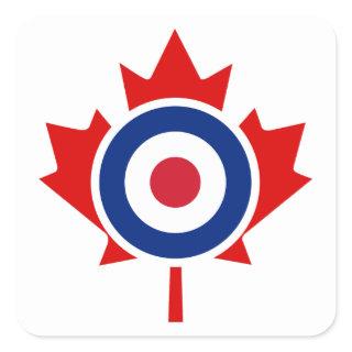 Mod Canada Curling Hockey Target Roundel Square Sticker