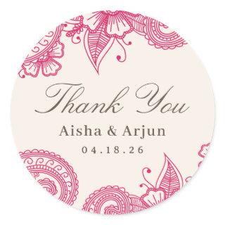 Mod Mehandi Wedding Favor Stickers