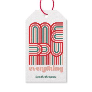 Mod Stripe Merry Everything Red & Green Gift Tag