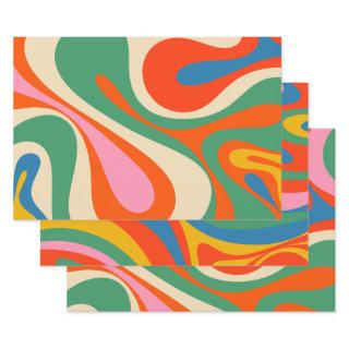 Mod Swirl Retro Trippy Colorful Abstract Pattern  Sheets