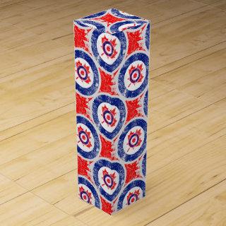 Mod Target Pattern Polka Dots Fashion Roundel Wine Box