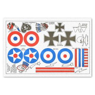 Model airplane national insignia, WWI FAC size Tissue Paper