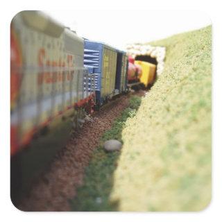 Model Railroading Square Sticker