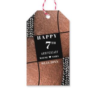 Modern 7th Copper Wool Anniversary Gift Tags