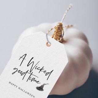 Modern A Wicked Good Time Quote | Happy Halloween Gift Tags