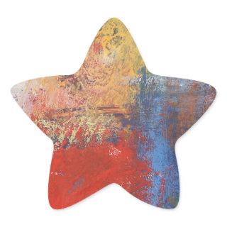 Modern Abstract Art Star Sticker