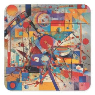 Modern Abstract Artwork Square Sticker