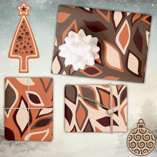 Modern Abstract Autumn Leaf Pattern  Sheets
