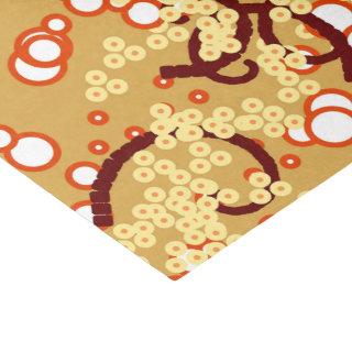 Modern Abstract Confetti Print, Mustard Gold Tissue Paper