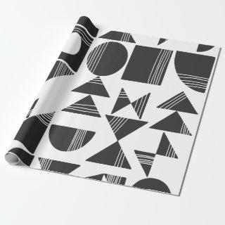 Modern Abstract Geometric Shapes | Black and White