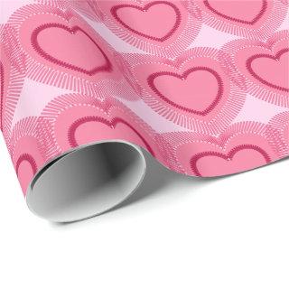 Modern Abstract Hearts - Azalea Pink