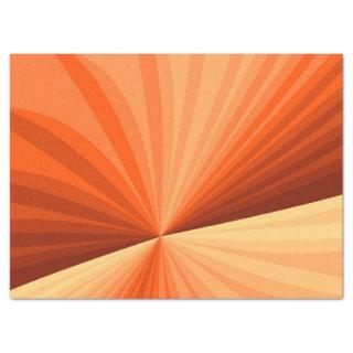 Modern Abstract Orange Red Vanilla Graphic Fractal Tissue Paper