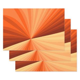 Modern Abstract Orange Red Vanilla Graphic Fractal  Sheets