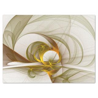 Modern Abstract Precious Metal Colors Fractal Tissue Paper