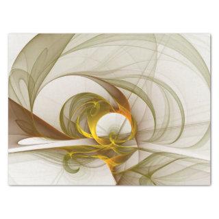 Modern Abstract Precious Metal Colors Fractal Tissue Paper