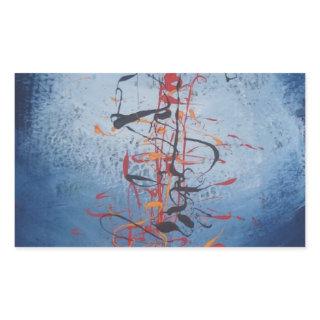 Modern Abstract Rectangular Sticker