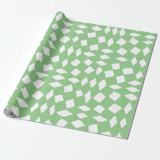 Modern Abstract Retro Sage Green Checker Pattern