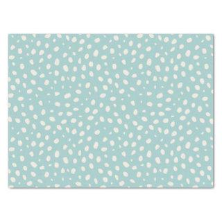 Modern Abstract Spots Pattern in Aqua Teal Tissue Paper