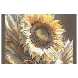 Modern Art Vintage Sunflower Collection Tissue Paper