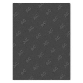 Modern Black and Gray Monogram Tissue Paper