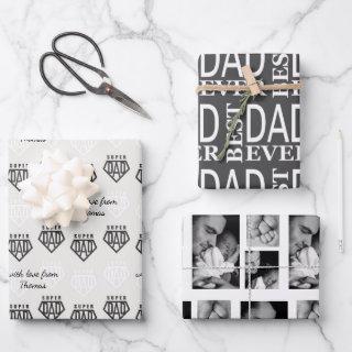 Modern black and white Fathers Day Personalized   Sheets
