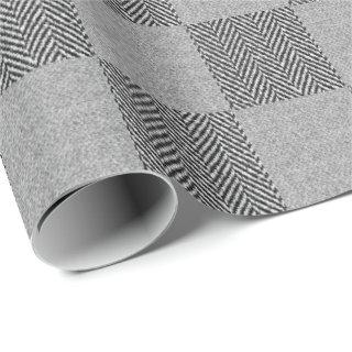 Modern Black Gray Buffalo Plaid Pattern