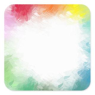 Modern Blank Template Custom Colorful Abstract Square Sticker