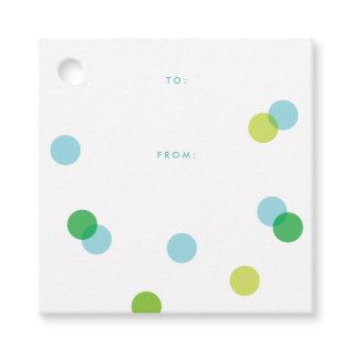 Modern Blue Confetti |  Favor Tags