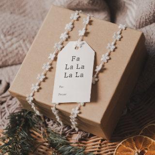 Modern Boho Fa La La La La To and From Gift Tags