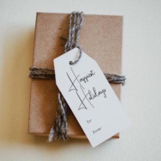 Modern Boho Happiest Holidays To and From Gift Tags