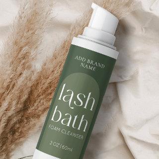Modern Boho Sage Green Lash Bath Cleanser Wrapper Rectangular Sticker