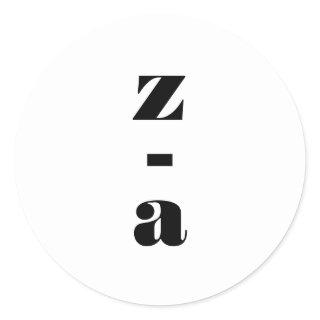 Modern Bold Monogram Black White Wedding Envelope Classic Round Sticker