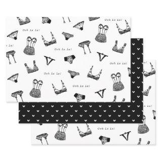 Modern Brush Script Lingerie Bridal Shower  Sheets